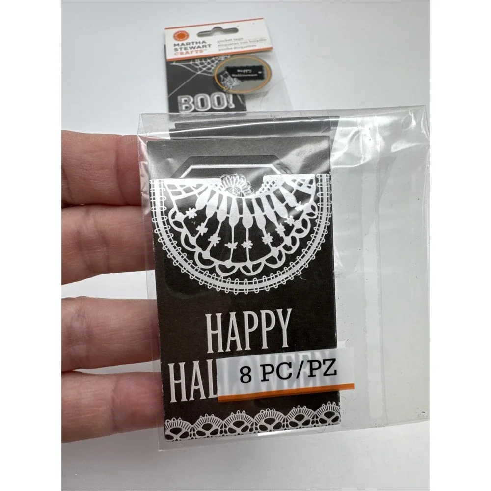 Martha Stewart Crafts Happy Halloween Gift‎ Tag Set 8 Gothic Lace Party Supply